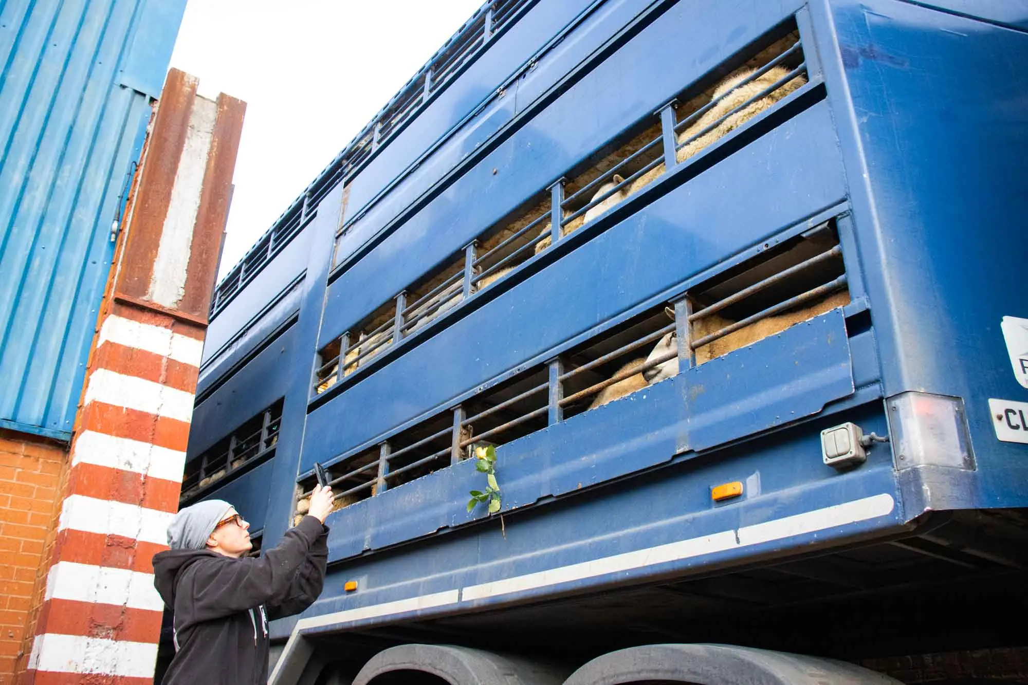 Birmingham activist filming truck